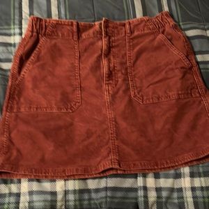 Corduroy Skirt. Half zip